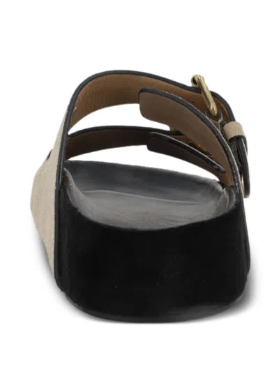 Shop Isabel Marant Lennyo Suede Leather Sandals In Beige