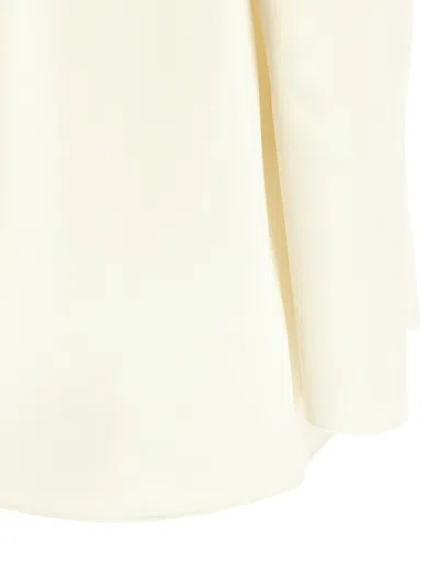 Magda Butrym Silk Blouse With V-neck In Neutral