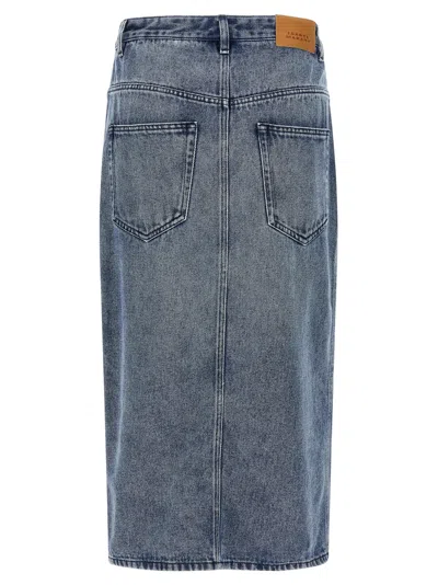 Isabel Marant 'pocketed Belt Loops Skirt' In Blue