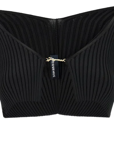 Jacquemus Le Maille Pralu Sweaters And Cardigans In Black