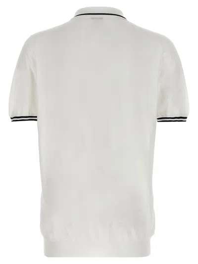 Kiton 'ciro' Polo Shirt With Polo Collar In White