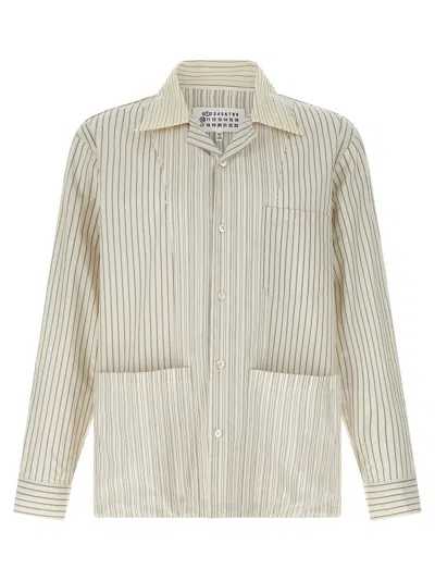 Maison Margiela Camicia In Cotone Ricamato Uomo In Multicolor