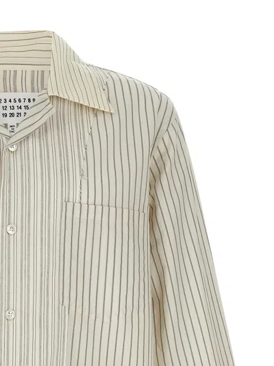 Maison Margiela Camicia In Cotone Ricamato Uomo In Multicolor
