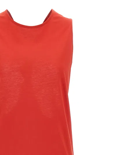 Loulou Studio Red Dress With Knotted Detail In Red