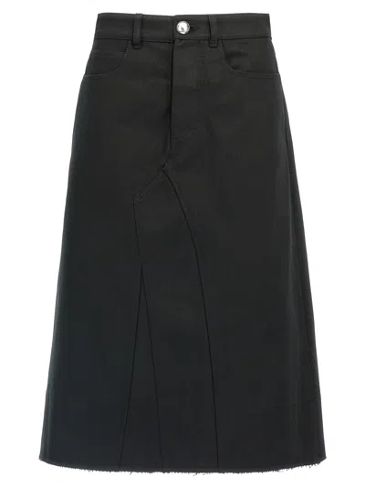 Shop Jil Sander Midi Skirt In Black