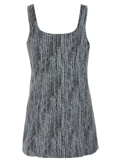 Ganni Women Tweed Dress In Blue