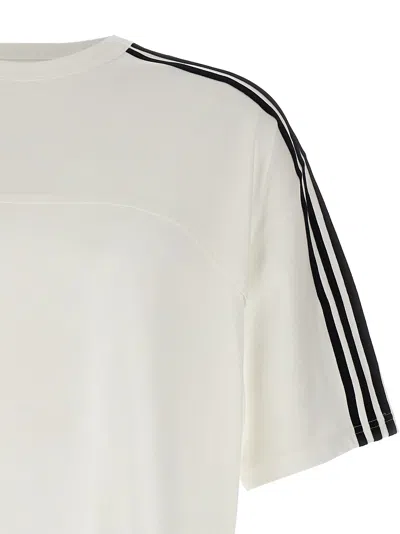 Y-3 Adidas Y 3 White Crew Neck T Shirt With Logo