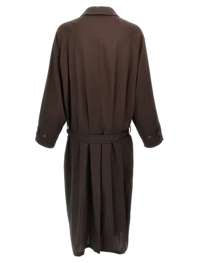 Magliano Sophisticated Waist Belted Coat In Brown