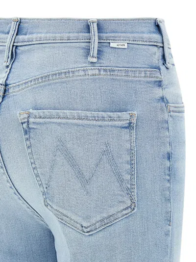 Mother The Hustler Ankle Fray Denim Jeans In Blue