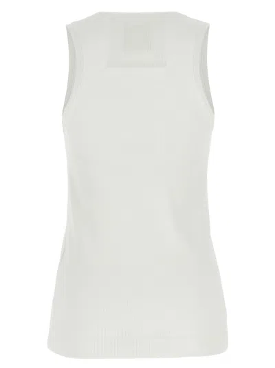 Givenchy Women's White Logo-plaque Cropped Ribbed Cotton-jersey Tank Top In White