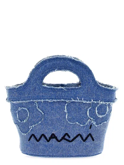 Marni Women's Denim Micro Tropicalia Handbag In Light Blue