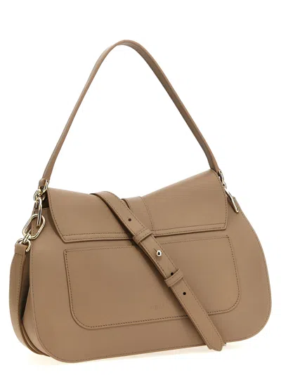 Furla Logo Shoulder Bag In Gray