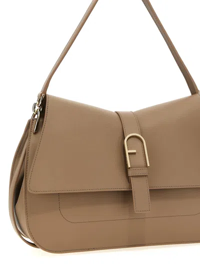 Furla Logo Shoulder Bag In Gray