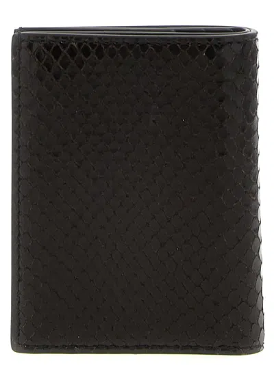Tom Ford Snake Print Card Holder Wallets, Card Holders Brown In Brown