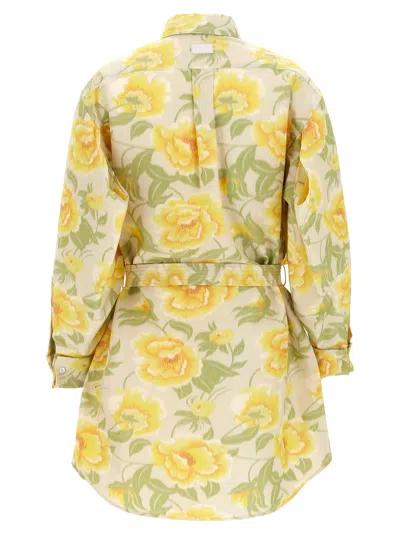 Kenzo 'sleeve Kimono Peonies' Dress In Multicolor