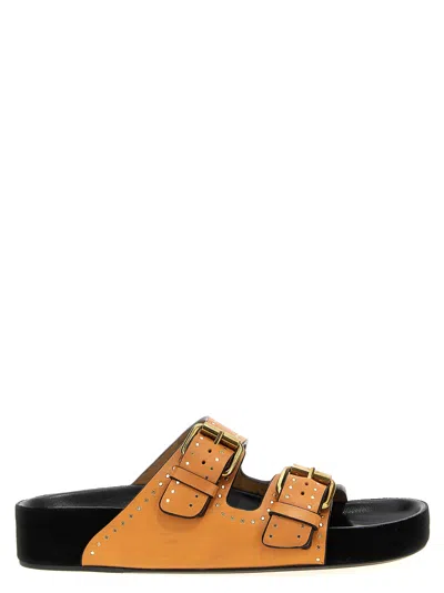 Isabel Marant Lennyo Open-toe Slides In Brown