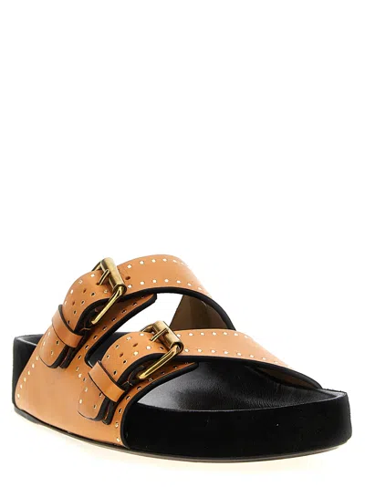 Isabel Marant Lennyo Open-toe Slides In Brown