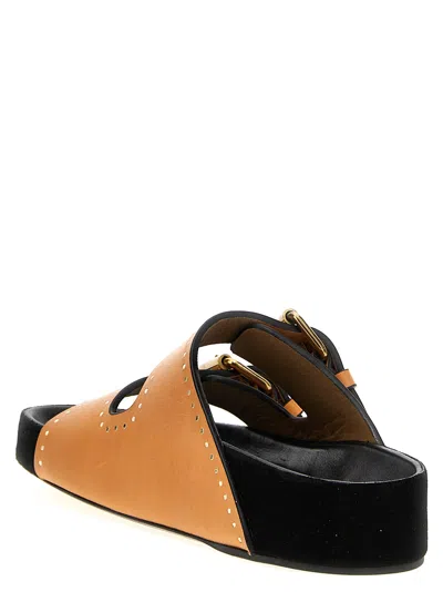 Isabel Marant Lennyo Open-toe Slides In Brown