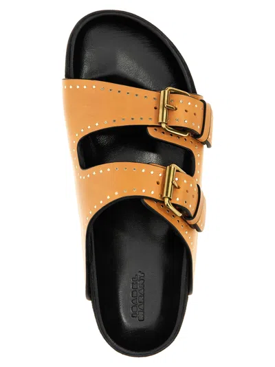 Isabel Marant Lennyo Open-toe Slides In Brown