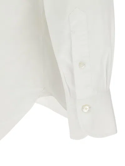 Finamore 1925 Timeless White Button-down Shirt With Structured Collar In White