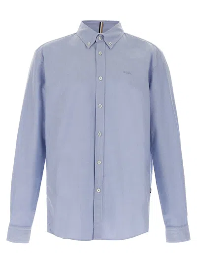 Hugo Boss Boss Cotton Shirt In Light Blue
