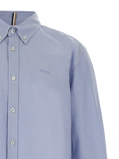 Hugo Boss Boss Cotton Shirt In Light Blue
