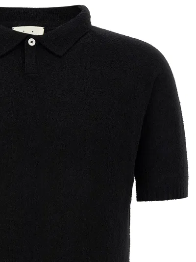 Ma'ry'ya Ribbed-hem Polo Shirt In Black