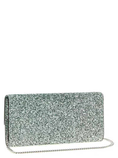 Jimmy Choo Clutch Emmie Mit Glitter In Green