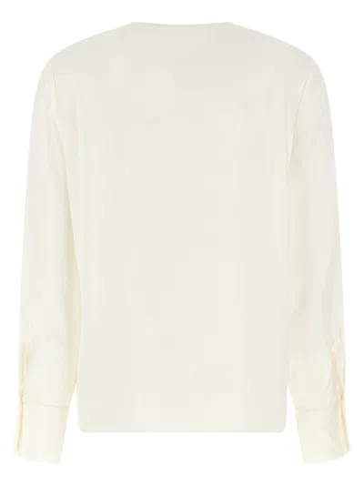 Theory Silk Georgette Blouse In White