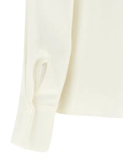 Theory Silk Georgette Blouse In White
