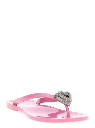 Mach&mach Mach & Mach Women Flip-flop Sandals With Double Heart In Pink