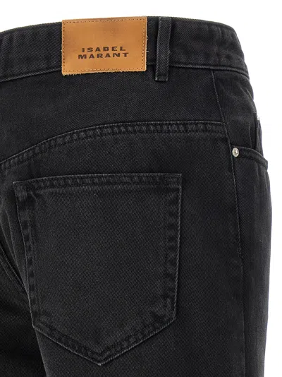 Isabel Marant Lemony Wide-leg Jeans In Black