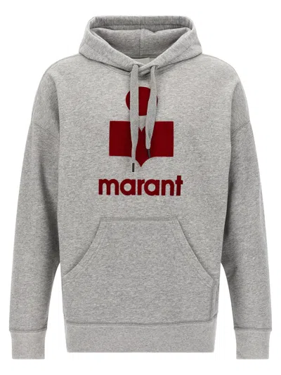 Isabel Marant Hooded Sweater Drawstring Kangaroo Pocket In Gray