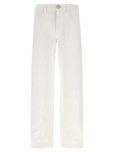 Jil Sander Cotton Trousers In White