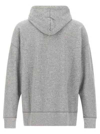 Isabel Marant Hooded Sweater Drawstring Kangaroo Pocket In Gray