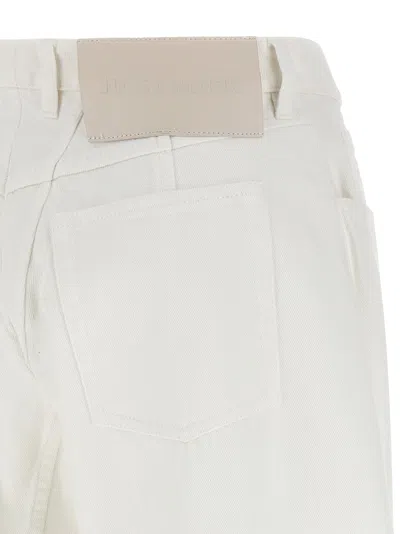 Jil Sander Cotton Trousers In White