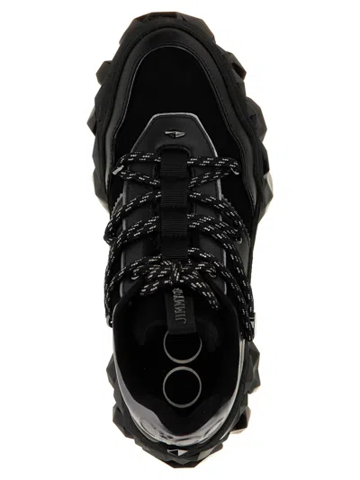 Jimmy Choo Diamond X Ii F Leather Sneakers In Black