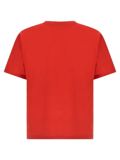 Valentino Crewneck Graphic Print T-shirt Logo In Red