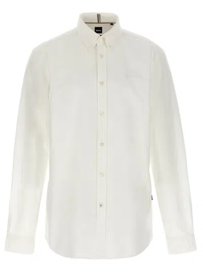 Hugo Boss Boss Cotton Shirt In White