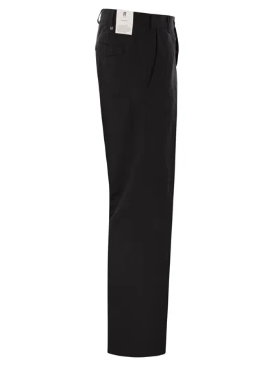 Pt Torino Michael Straight Leg Trousers In Black