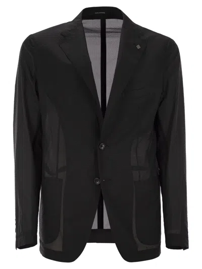Tagliatore Lightweight Technical Fabric Jacket In Black