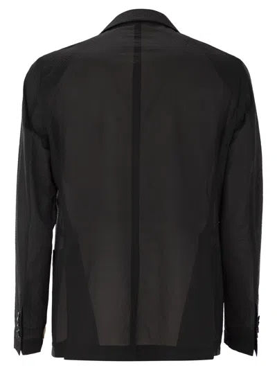 Tagliatore Lightweight Technical Fabric Jacket In Black