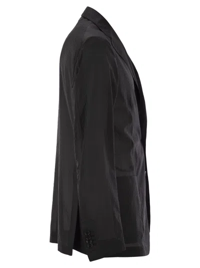 Tagliatore Lightweight Technical Fabric Jacket In Black