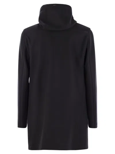 Herno Men Hooded Parka In Technical Fabric In Black