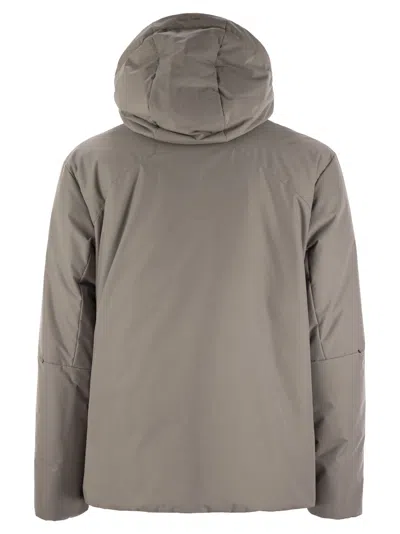 Herno Laminar 2 Layers Down Jacket With Hood In Grey
