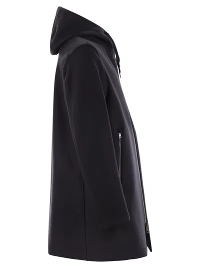 Herno Men Hooded Parka In Technical Fabric In Black