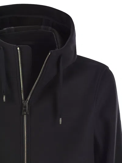 Herno Men Hooded Parka In Technical Fabric In Black