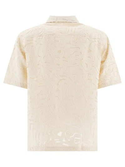 Nn07 Freddy Shirt Tailored Collar Short Sleeves Texture In Pink