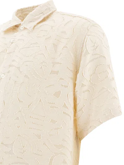 Nn07 Freddy Shirt Tailored Collar Short Sleeves Texture In Pink