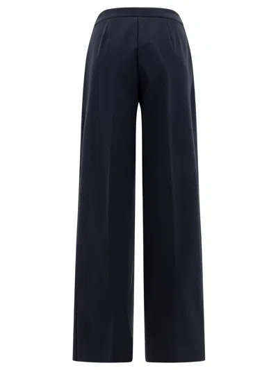 Max Mara Pocket Casual Pants In Blue